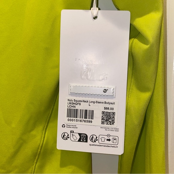 🆕 Lululemon Wundermost Square-Neck Long-Sleeve Bodysuit - Picture 7 of 8
